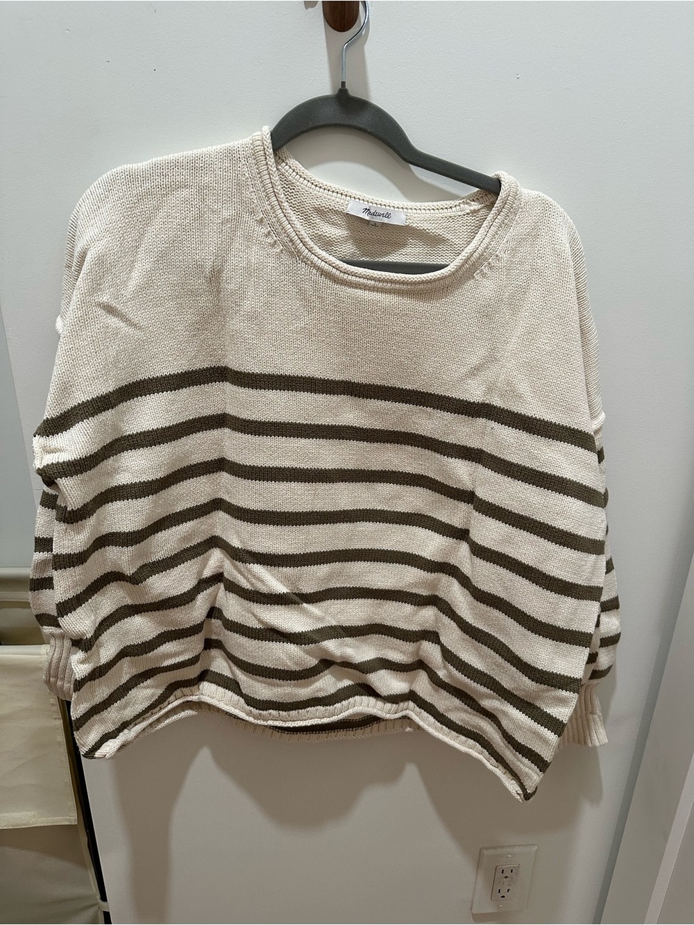 100% cotton striped sweater